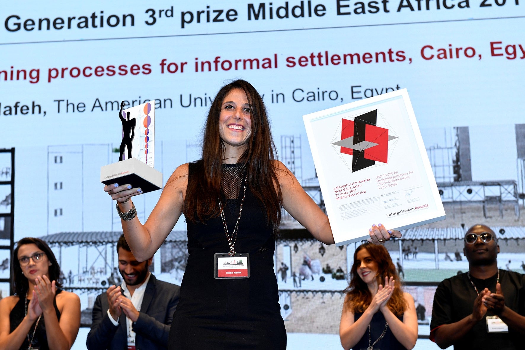 image of Nada Nafeh with her award