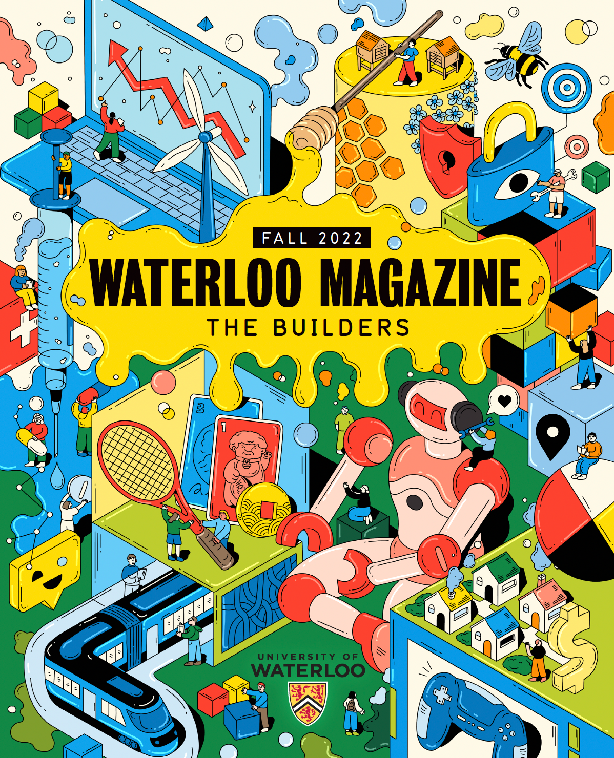 illustrated magazine cover