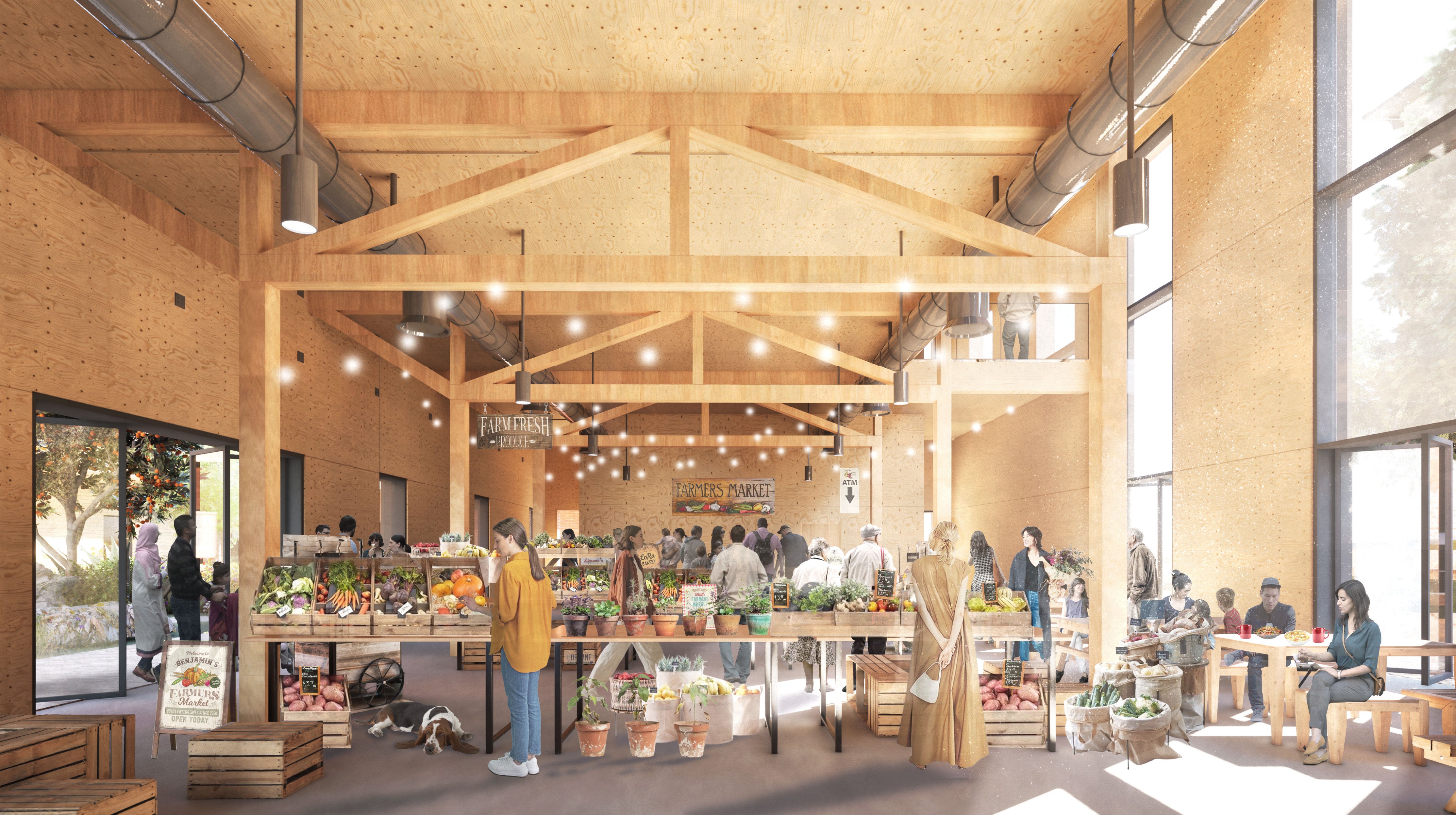 Market indoor rendering