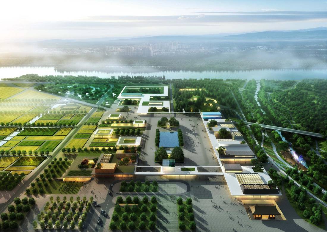 An aerial view ofOffice OU’s design for Sejong Museum Gardens.