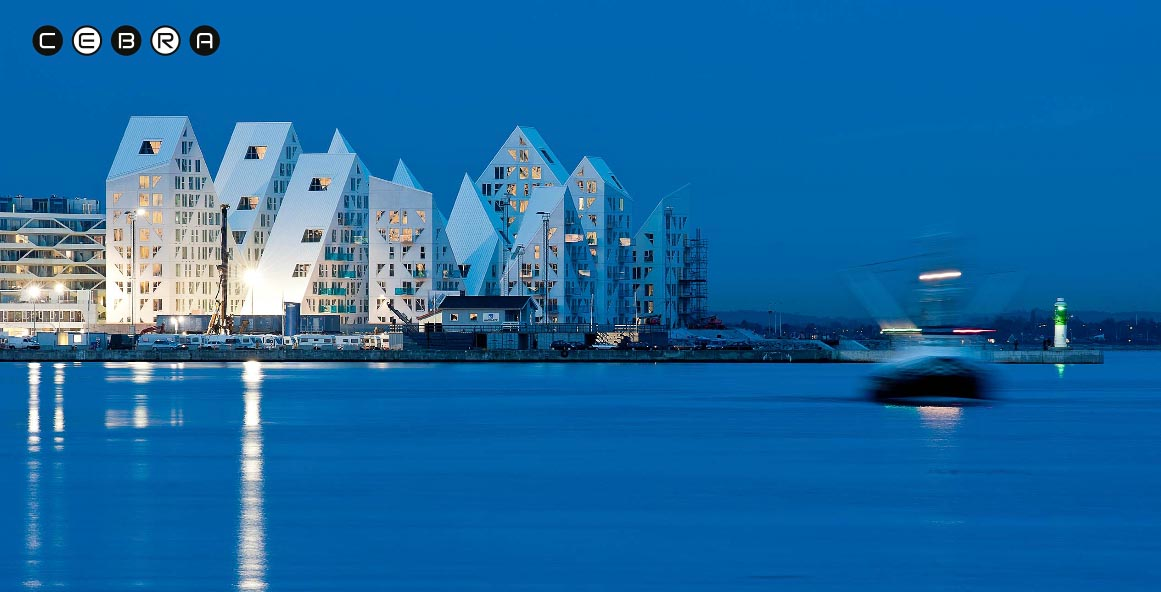 photograph of The Iceburg residential project in Denmark
