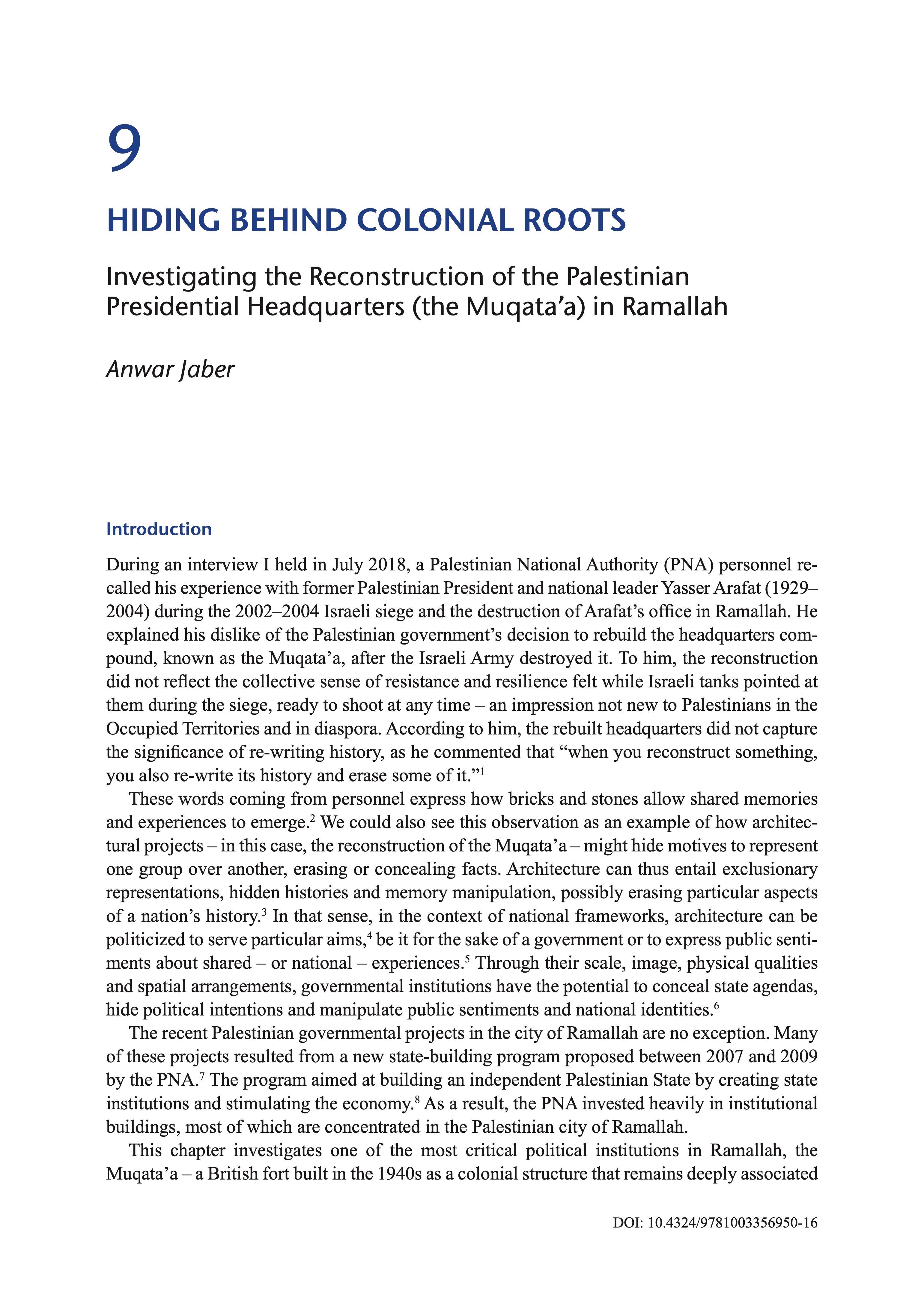 Hiding behind colonial roots by Anwar Jaber