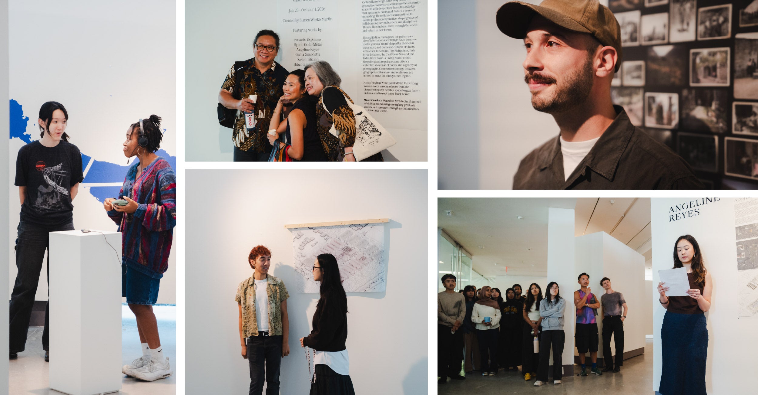 Collage of photographs from Masterworks a room of one's home