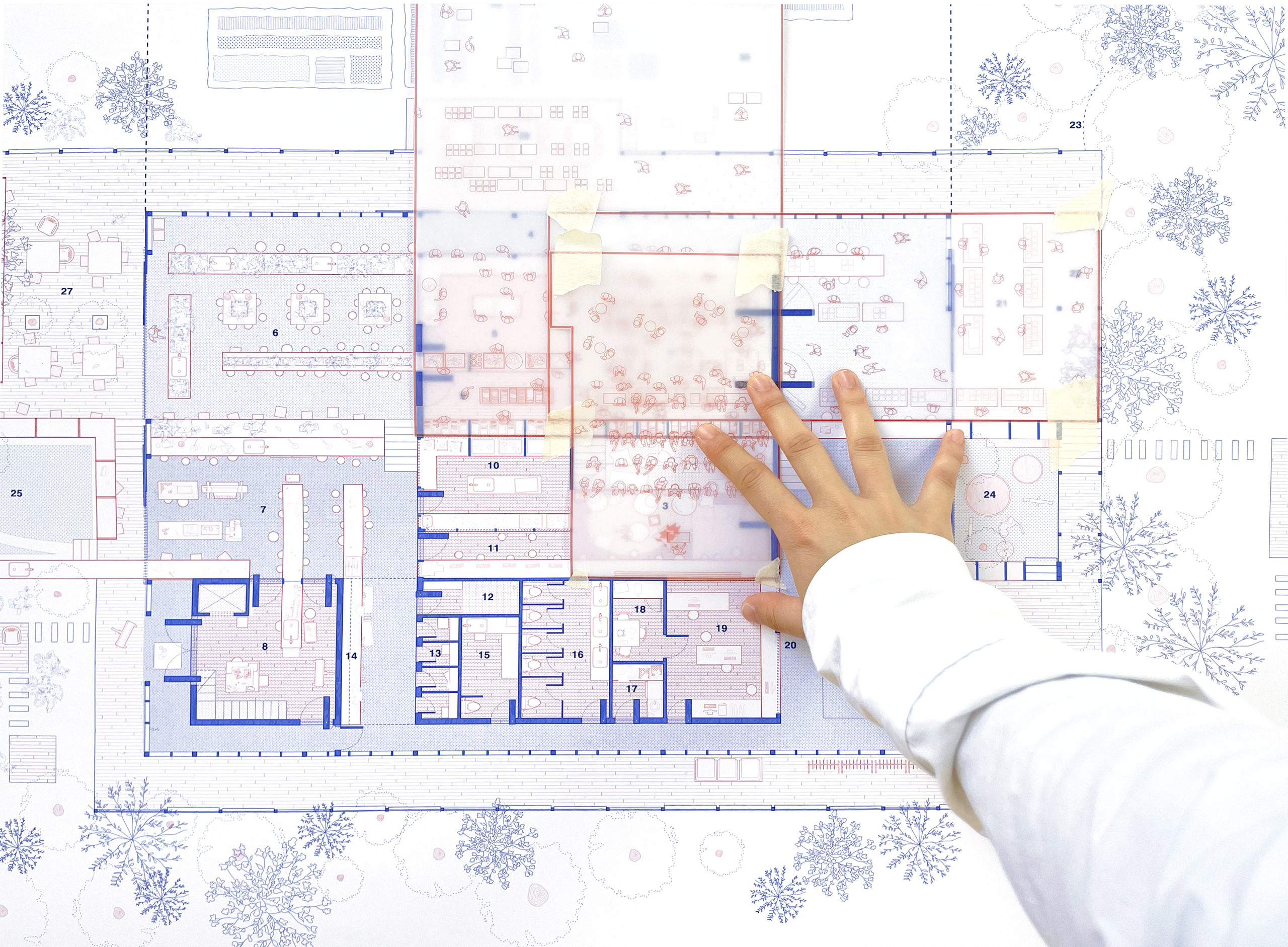 detail of Nicole Cao's student architectural project Four Membranes