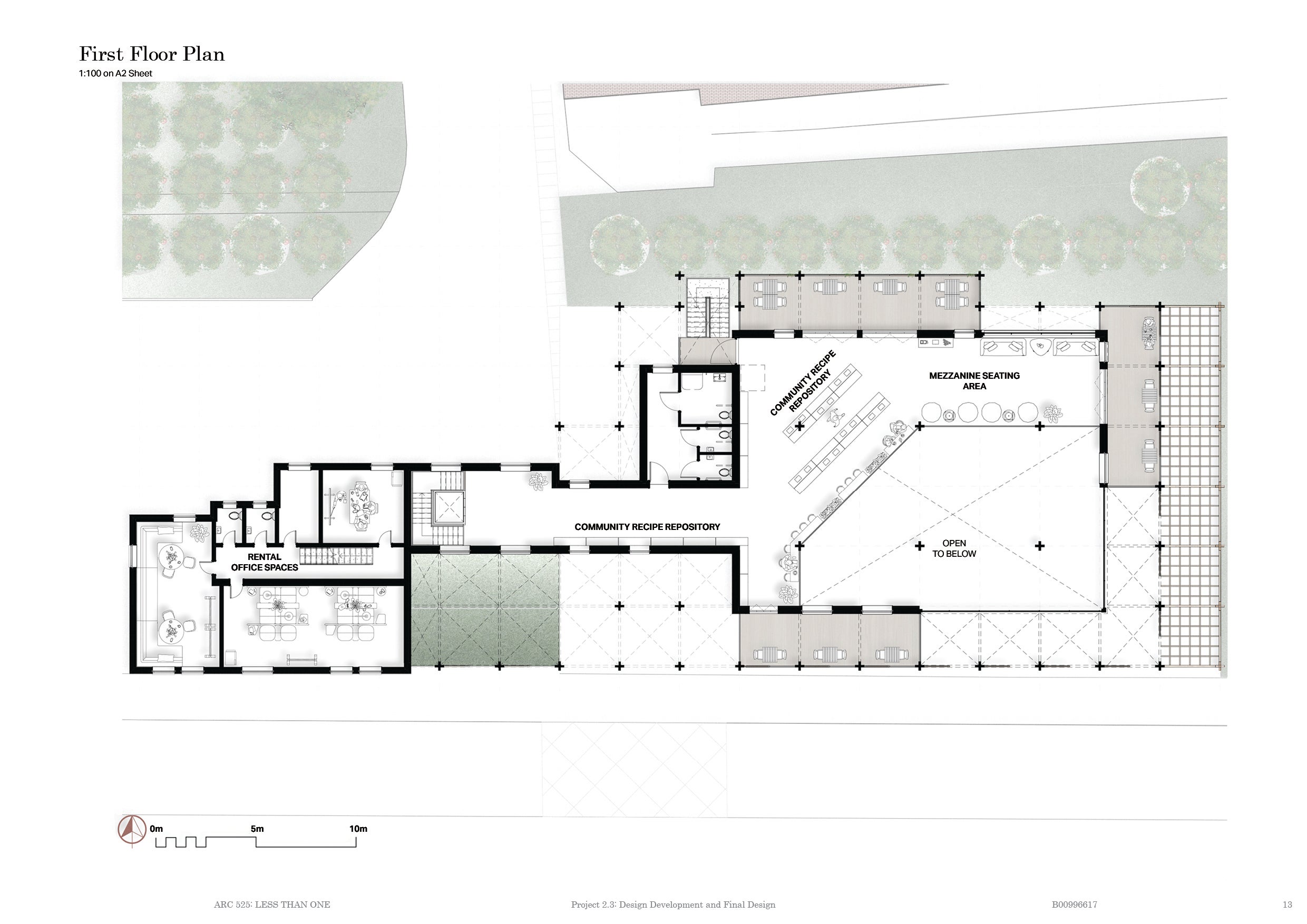 floor plan of the second floor of a large building