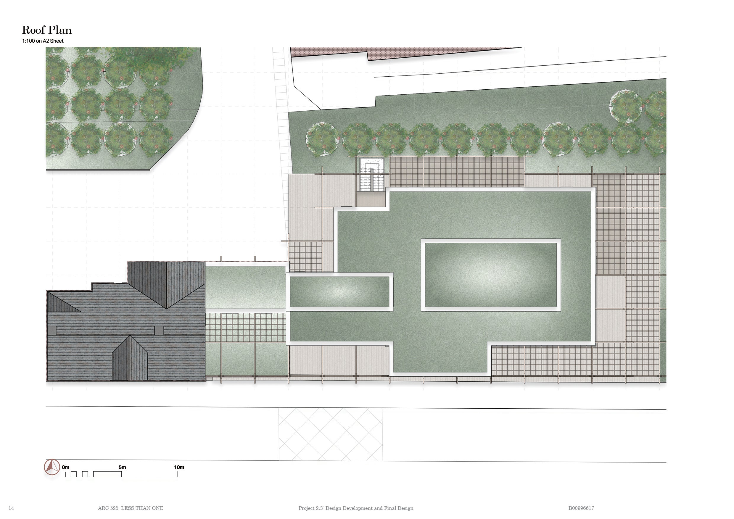 architectural drawing overhead view of a large buildingm