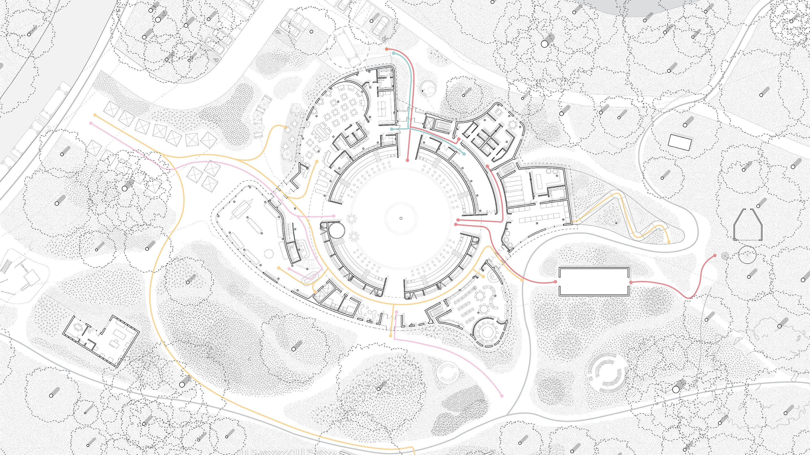 architectural site plan overhead view