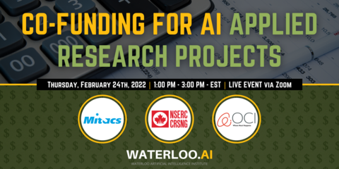 Image of &quot;Co-Funding for AI Applied Research Projects&quot; event banner.