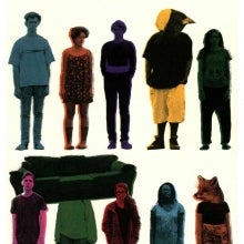 stylized image of students in a row