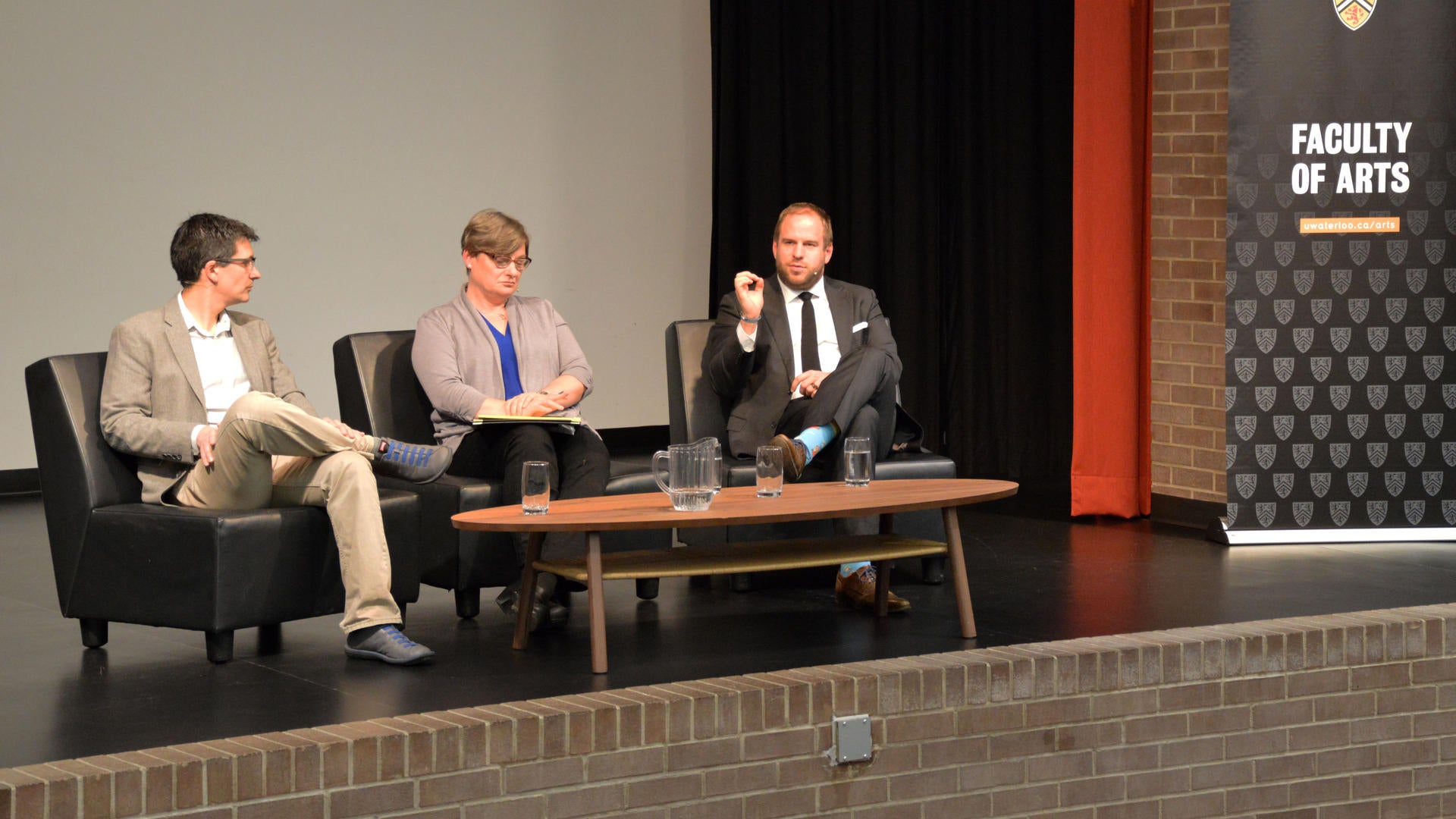 Joel Blit, Carla Fehr and Lennart Nacke in a panel discussion