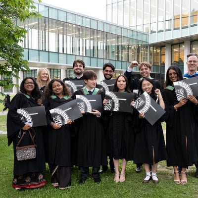 group of students posing on BMH green