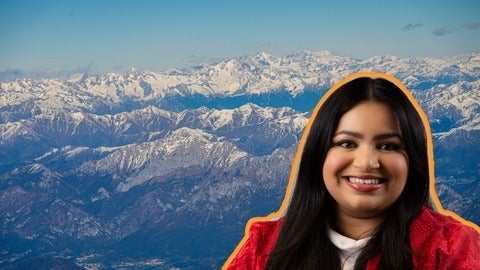 Taran Kandhola against mountain range background