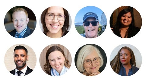 Eight alumni from class notes