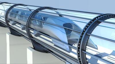 Picture of the pod of the Hyperloop