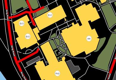 Image of the toggle basemap on the University of Waterloo Campus Map