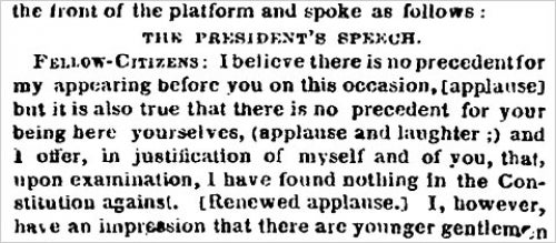 Emoticon in President Lincoln's Speech