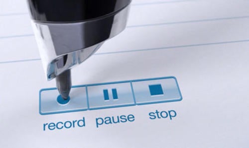 record pause stop Livescribe pen recorder