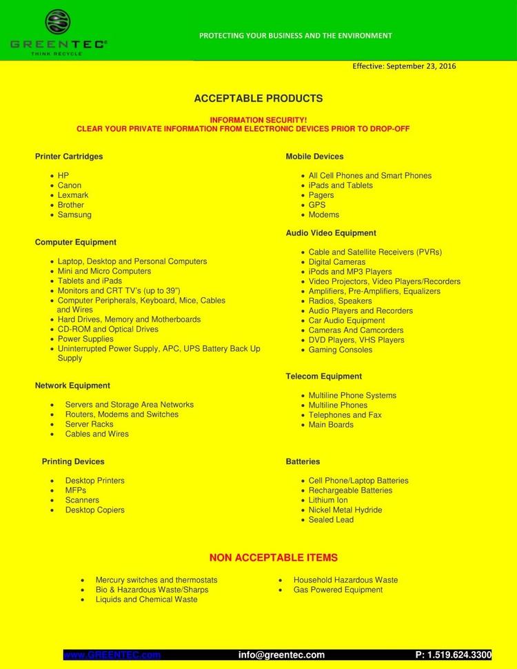 Greentec guide to e-waste