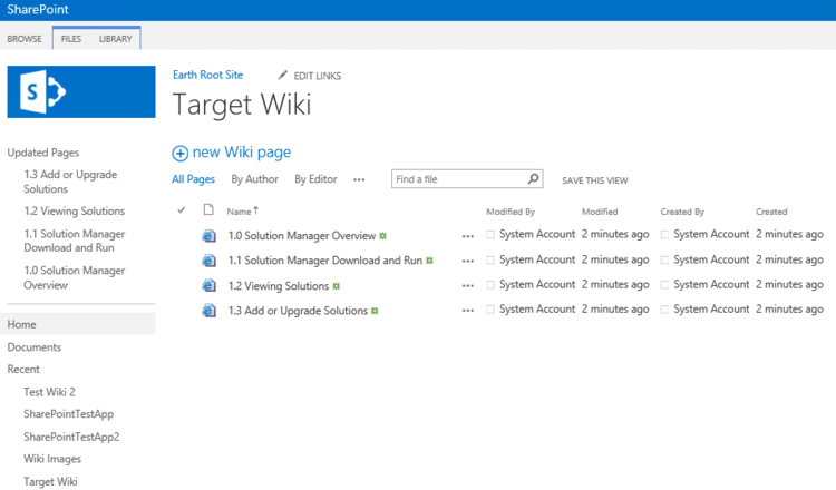 four wikis on SharePoint