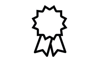 A cartoon of a award ribbon