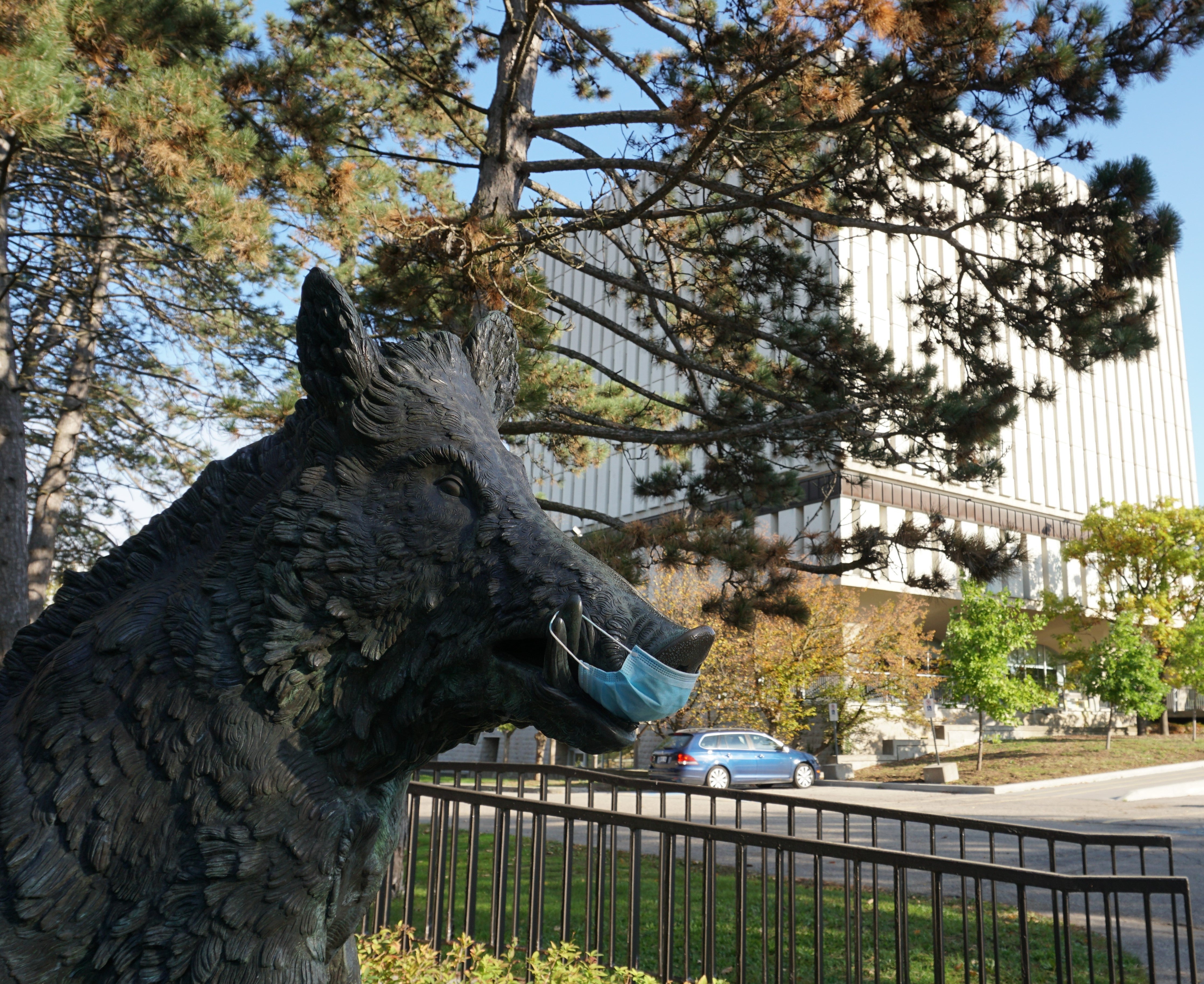 Statue of a wart hog