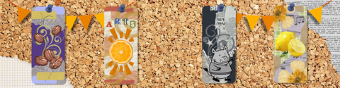 Bookmarks on a cork board