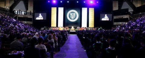 Convocation stage and audience