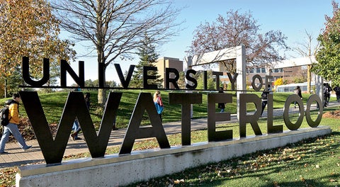 the University of Waterloo sign