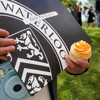 Diploma and orange cupcake