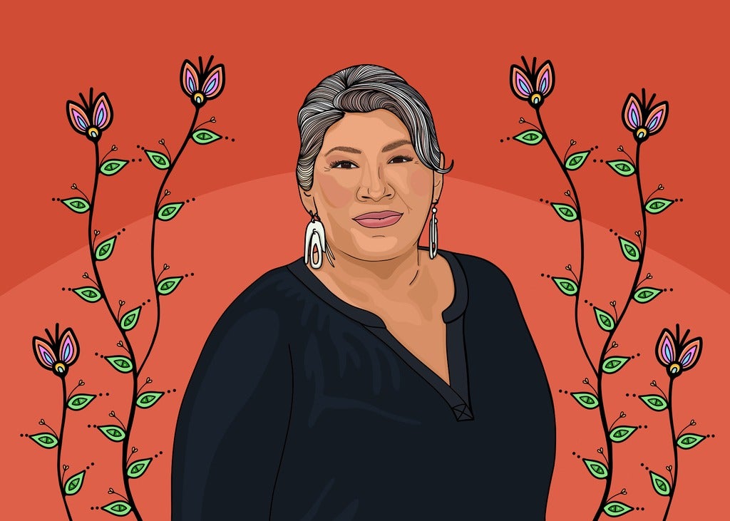 Illustration of Kim Tallbear