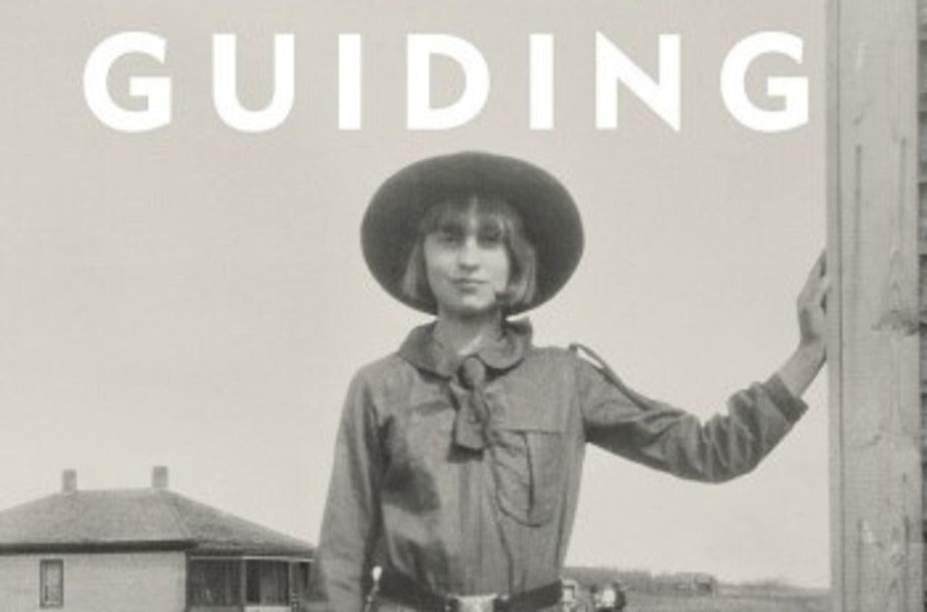 old photo of Girl Guide with the word Guiding