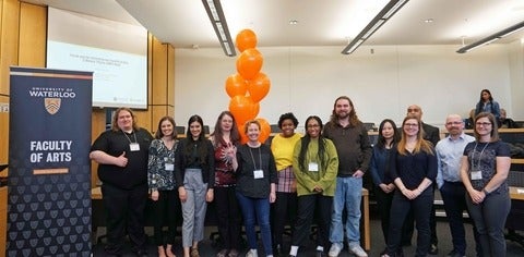 Group picture of all Arts 3MT heat competitors