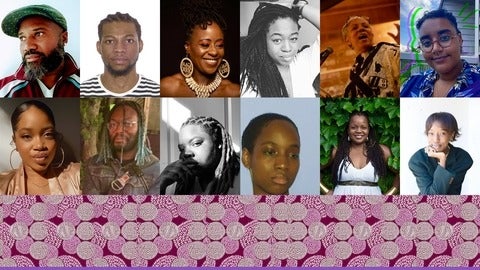 headshots of 12 Black artists