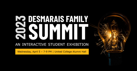 Desmarais Family Summit banner with lightbulb