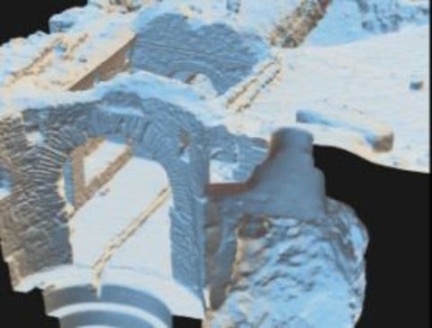 photogrammetry image of ancient Greek structure