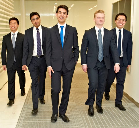 student team of five young men