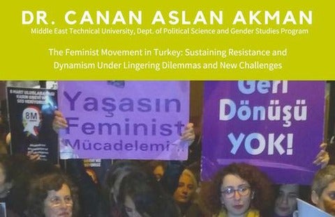 poster detail showing women holding feminist signs