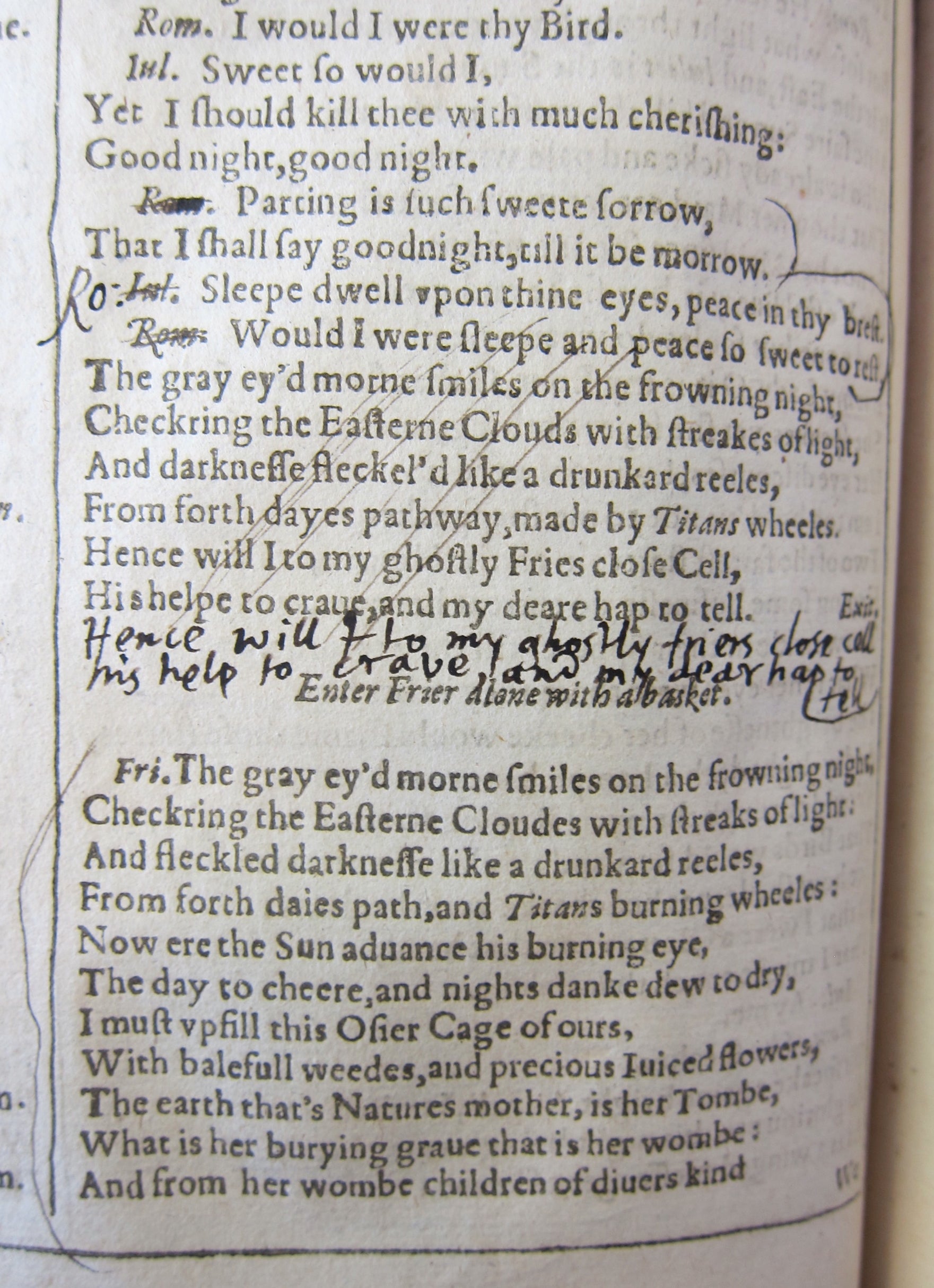 deatil of Milton's notes in the Folio