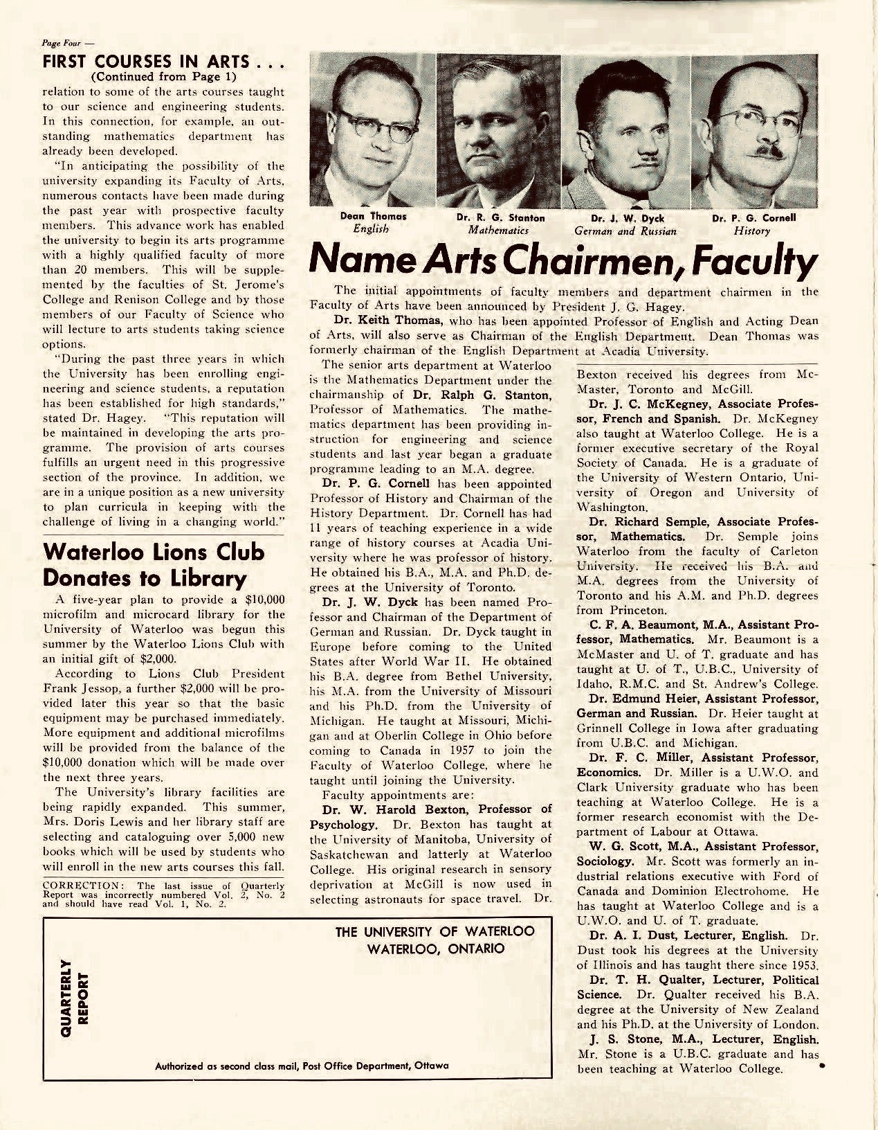 archival UWaterloo newspaper