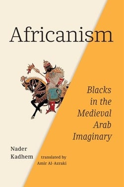 Book cover featuring a historical representation of a Black man in Arab warrier garb charing off to battle on a decorated, black steed