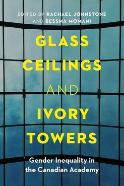 Book cover featuring text on a background of dull blue-green panes of glass framed in black