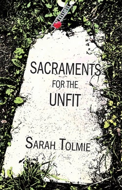 Book cover featuring a grave marker laid flat on the ground and half covered with grass and weeds