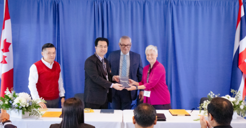 University of Waterloo and Suranaree University of Technology representatives signing the Bilateral agreement