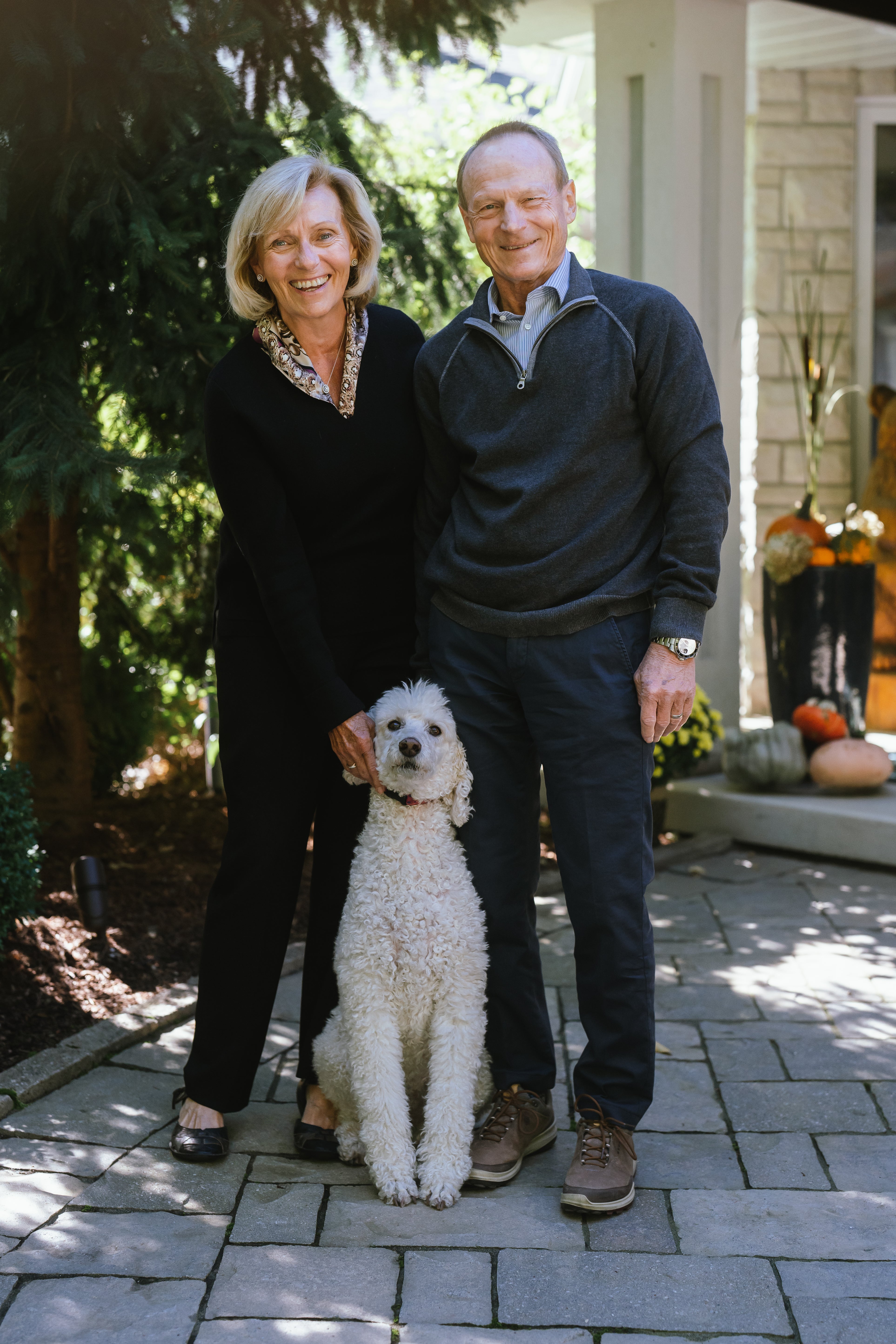 Mary-Ellen Cullen and Steve Menich and their dog