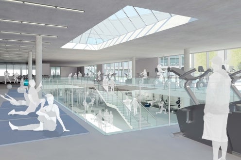 Artistic rendering of PAC fitness centre