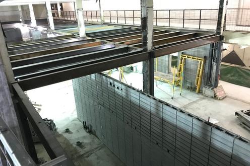 Construction on the two-story fitness centre in the PAC