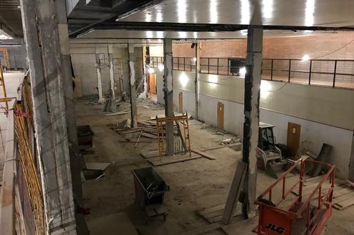 A look into the former squash courts in the PAC