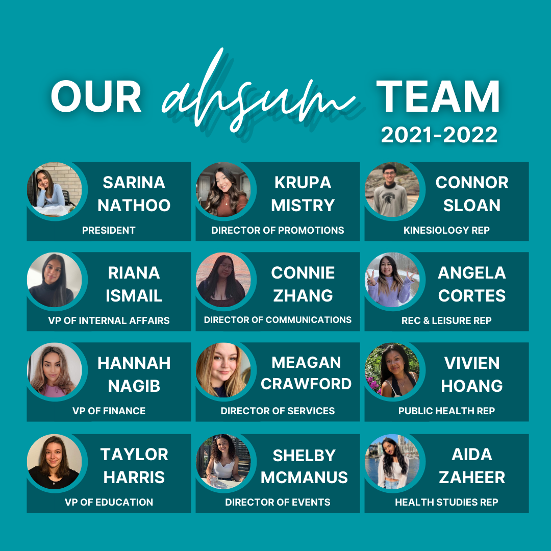 2021-2022 AHSUM executive team