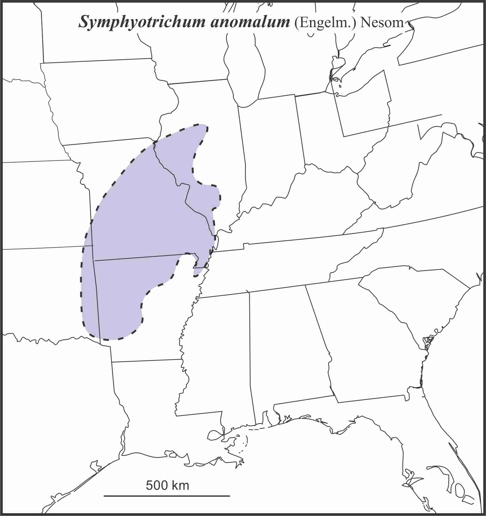 Symphyotrichum anomalum range draft JCS