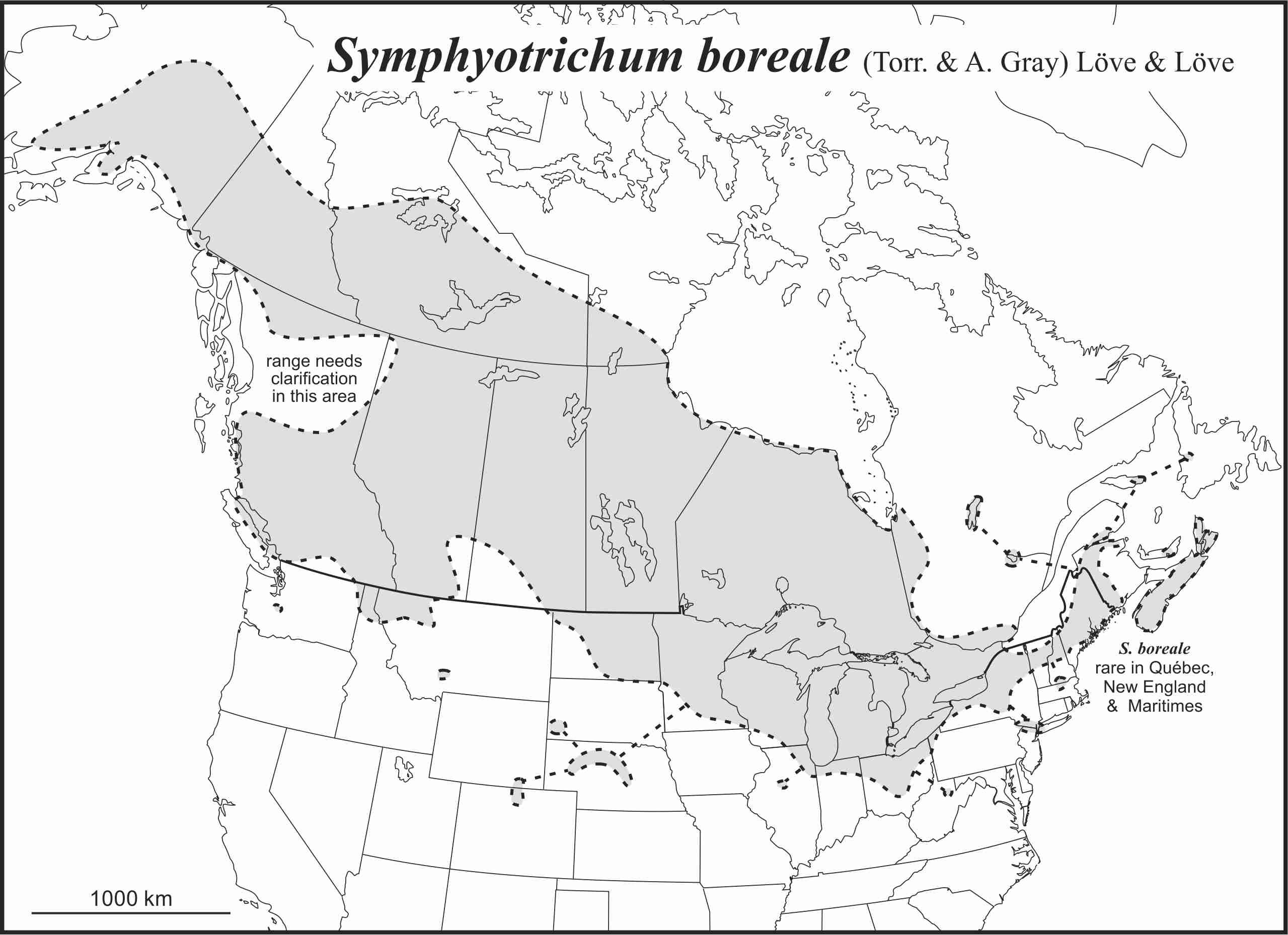 Symphyotrichum boreale range map draft JCS